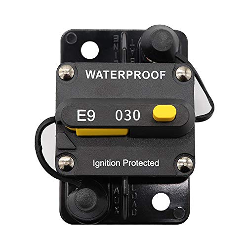 Yorten Disjuntor 30A de bateria dupla com reset manual IP67 à prova d'água 12V 24V fusível