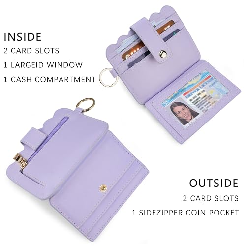 Image of Wristlet Wallet for Women with Keychain - RFID Card Holder Small Wallet Wristlet with Key Ring