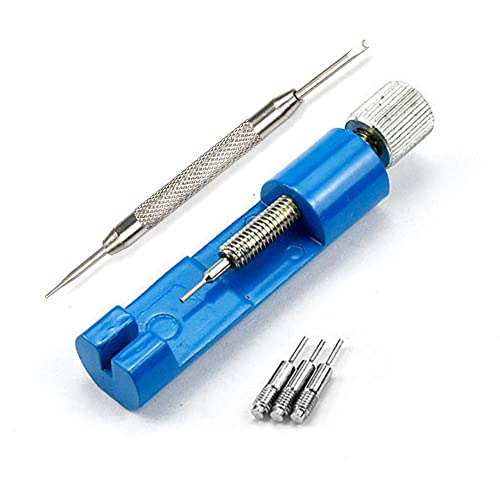Kits et Outils de Réparation de Montre, Barrettes à Ressort Montre, Montre Bracelet Broches, Montre Bracelet Lien Pin Remover Chasse Goupille Montre pour Les Horlogers avec,5 Pièce