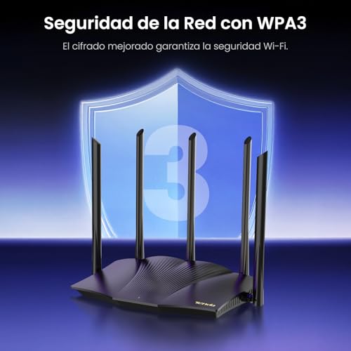 Miniatura 6 de Tenda RX12 Pro Router WiFi 6 AX3000 de Banda Dual (2.4GHz + 5GHz, Requiere conexión a Internet por Cable), 4 Puertos Gigabit, Ancho de Banda 160MHz, WiFi+ Mesh, OFDMA/VPN/WPA3/IPv6/TWT