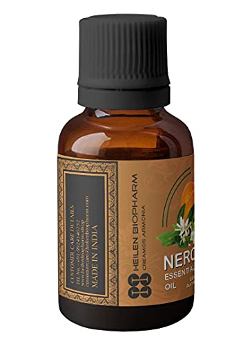 Image of Heilen Biopharm Neroli Essential Oil - 15 mL Bottle Pack of 1,For Calming & Soothing Scalp & Body (Citrus aurantium)