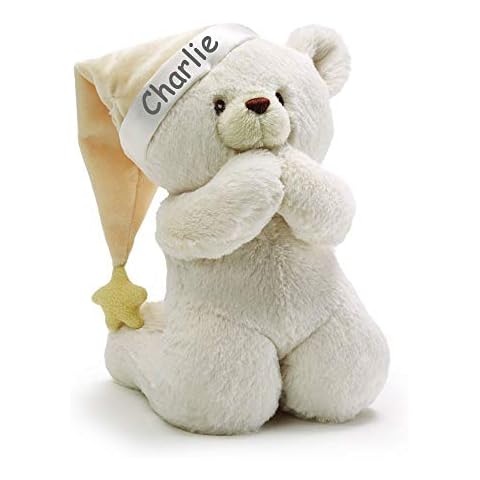 Knextion Inc Personalized Praying Bear - Bedtime Prayer Teddy Bear Talking Plush Stuffed Animal Keepsake with Custom Name Cover
