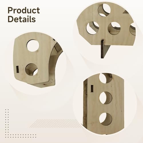 Soporte de vino de madera para 21 botellas mini miniatura 3