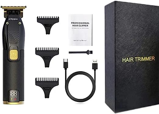 2023 T9 USB Hair Clipper Professional Electric Hair trimmer Barbiere Rasoio Trimmer Barba 0mm Uomini Macchina di taglio dei capelli per gli uomini (Oro)