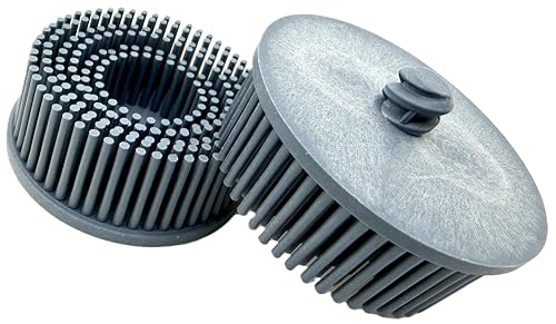 Image of 2 inch 400 Grit Blue R-Type Bristle Disc 5 Pack | Ceramic-Aluminum Oxide for Fine Blending, Smoothing & Semi-Polishing | Quick Change Roll Lock | Pack of 5