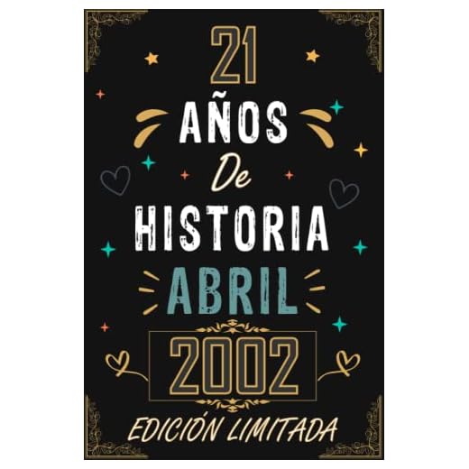 CUADERNO, 21 AÑOS DE HISTORIA ABRIL 2002 EDICIÓN LIMITADA: Regalo de 21 cumpleaños para mujeres y hombres, ideas de 21 cumpleaños... un cumpleaños... ... regalo de 21 cumpleaños para él/ella.