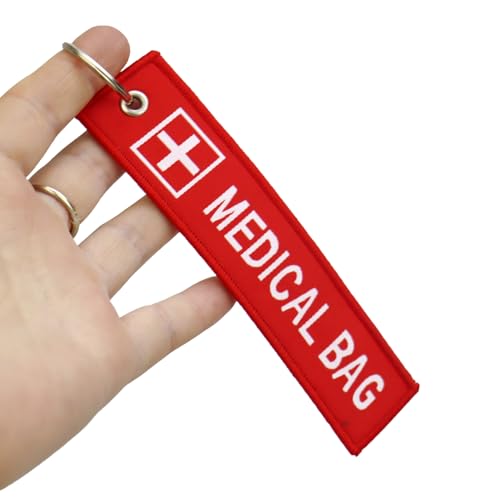 2 Pack Medical Alert Bag Tag for Medical Bag CPAP Respiratory Devices Diabetes Allergy Epipen Inside First Aid Tag2