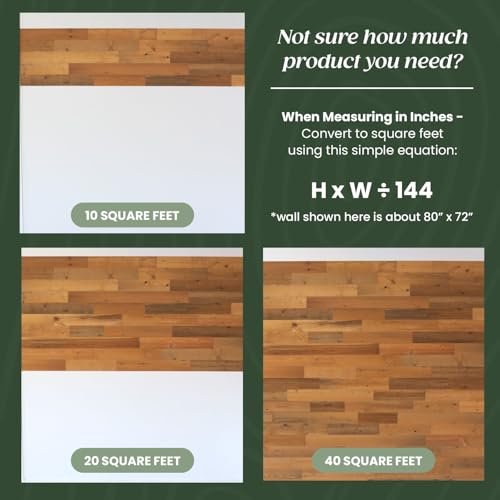 TIMBERCHiC 100% Reclaimed Wood Wall Planks - Made in USA - Peel-and-Stick Panels for Interior Decor - DIY Accent Wall Panels, River Planks (3" x 10 Sq Ft) - Thumbnail 7