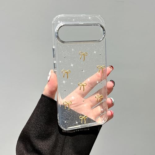 Coque Google Pixel 9 Pro XL claire transparente étui brillant nœud 3D - 5