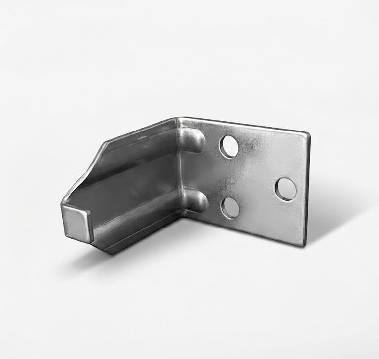 L Shape Shelf Support Bracket, Galvanized Iron, 1mm Thick, Wall Mount, Rust Resistant, Pack of 4-image-0