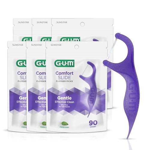 Image of Sunstar 887Dd Gum Comfort Slide Mint Flossers, 6 X 90 Count
