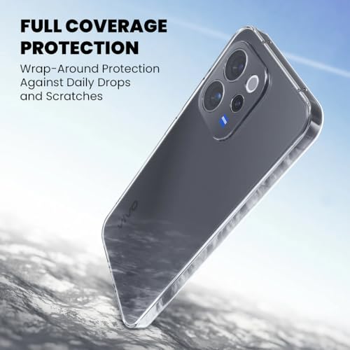 Image of DIZORO Compatible with Vivo V70 / V70 Elite 5G Back Cover Case Clear,[ Anti Yellow ][Military Grade Protection] Hard PC Back Cover Transparent