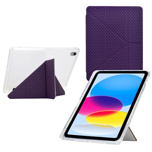 Étui iPad Pro 12.9 2021 violet en cuir rigide avec support silicone