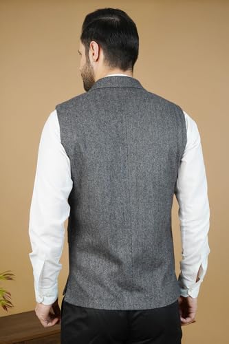 Image of WINTAGE Mens Tweed Wool Nehru Jacket