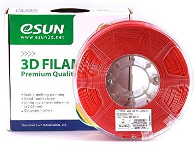 eSUN3D Filament - ABS+, 1kg, 1.75 mm - rot (red), Druck Tempe. 220-260℃, für 3D Drucker Universal, ABS0105