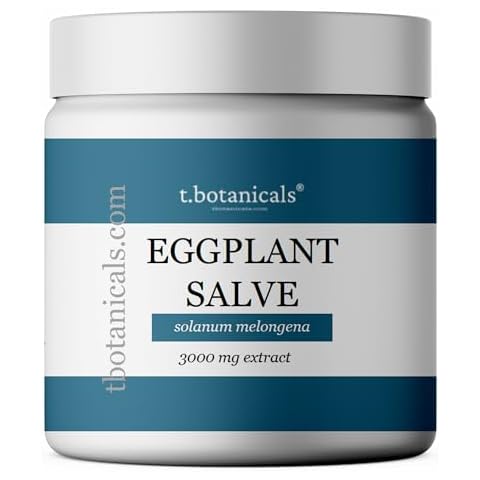 t.botanicals Eggplant Extract Cream for Skin Disorders, 3000 mg Extract, Eggplant Salve, Broad Spectrum Eggplant Extract, Balm for Skin Disorders, Eggplant Cream Cover
