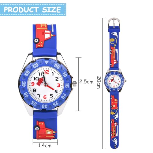 Vicloon Kids Watch, Girls Watch Waterproof 3D Cute Cartoon Toy Silicone Band Wristwatch Childrens Watches Gift for Girls Boys Age 3-11 Years Old