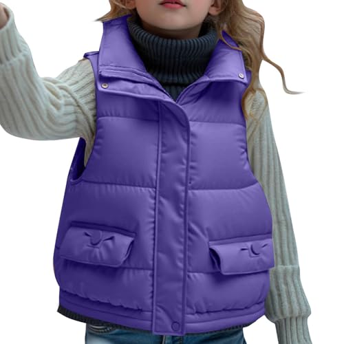 Girls Puffer Vest Sleeveless Winter Jackets Cozy Warm Down Coat with Pockets Thick Puffy Outerwear Vests Kids Clothes2