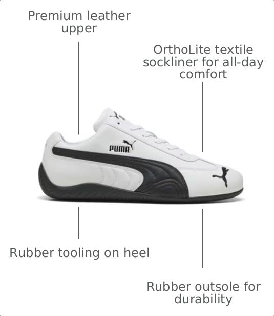 Image of PUMA Mens Speedcat Faded Lace Up Sneakers Shoes Casual - Grey