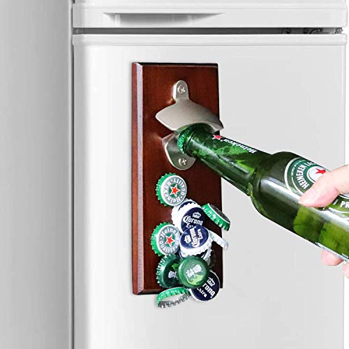 Gifts for Men Dad Wall Mounted Magnetic Bottle Opener Unique Beer Fathers Day Gift Ideas for Boyfriend Husband Grandpa Uncle Cool Gadgets Christmas Stocking Stuffers Birthday Anniversary