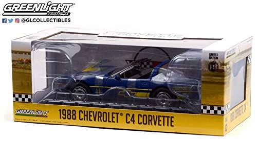Greenlight Toys 1:18th Chevy Corvette C4 Dark Blue 1988 miniatura 6