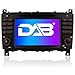 SWTNVIN Built-in Dab+ Autolink Radio de Coche Estéreo GPS Navi Fits for Mercedes Benz CLK Klasse W209 C Klasse W203 CLC Klasse Bluetooth 5.0 Unidad Principal 7" HD Touch Screen En el Tablero SWC DVD
