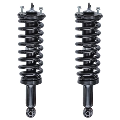 Image of Detroit Axle - 2 Front Struts for 2000-2006 Toyota Tundra Complete Struts with Coil Spring 2001 2002 2003 2004 2005 Replacement Suspension Strut Shock Assembly