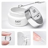 GAOY Solid Nail Glue Gel for Nail Tips, 15g Strong Solid Glue for Press Ons, False and Acrylic Tips, UV Light Cure