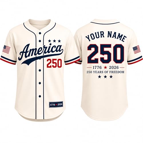 Personalized 4th of July Jersey Shirt - Patriotic Baseball Jersey American Flag Jersey Team Uniform for Fourth of July Shirts miniatura 1