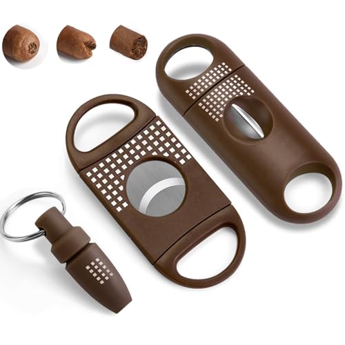 Reviews de Pure Juego - los preferidos. 41 Juego de cortador de cigarros, con cortador recto de cigarros, cortador de cigarros V, punzón de cigarros, kit de accesorios multifuncionales para funda de humidor de cigarros,...