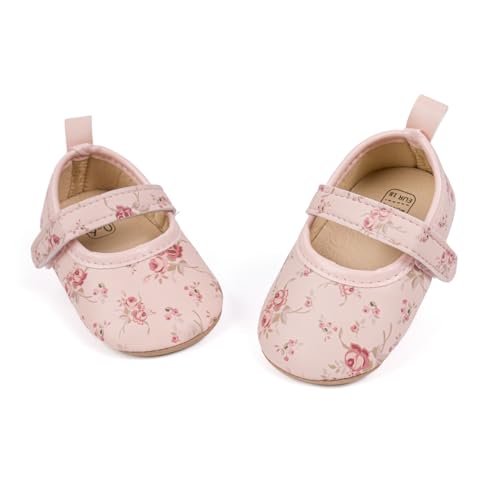 Image of Meckior Infant Baby Girl Sandals Soft Non-Slip Rubber Sole Handmade Princess Wedding Dress Shoes Toddler First Walkers