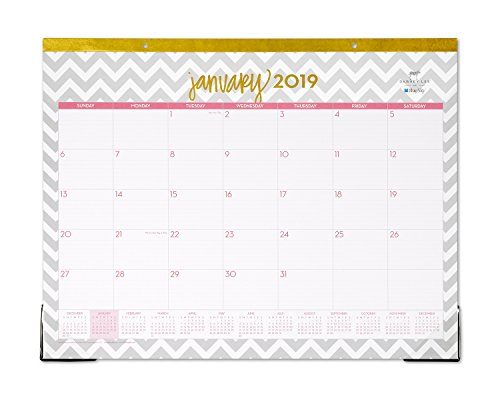 Dabney Lee for Blue Sky 2019 Monthly Desk Pad Calendar, Ruled Blocks, 22