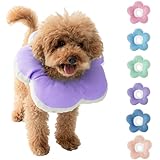 【獣医師監修】 いぬのくらし エリザベスカラー 犬用 ソフト 防水 軽量 傷舐め防止 手術 引っ掻き防止 小型犬〜中型犬用 (パープル, M)