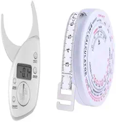 Adipômetro Digital Medidor De Gordura + Trena Fita Métrica