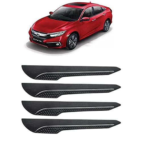 Image of AOSIS-Car Bumper Protector /Bumper Guard for Honda Civic VX with Single Chrome Stripe (4-Pcs)