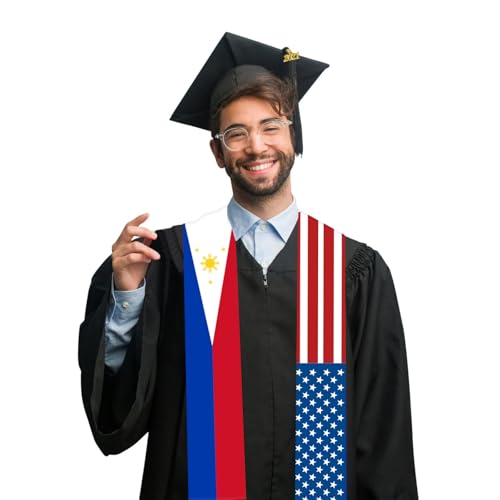 5x72 Inch Philippines National Graduation Stole Sash Unisex Adults Class of 2025 Graduation Stole2