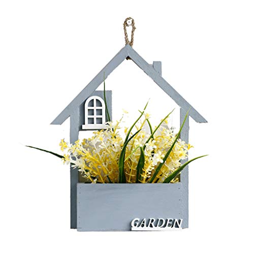 Pot de fleurs gain de place suspendu gris pour façades et entrées