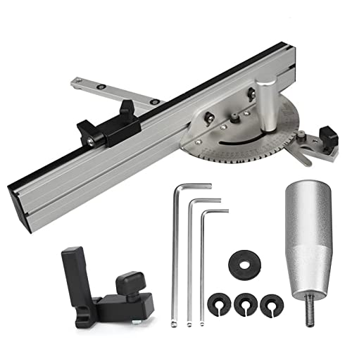 Gehrungslehre Winkelanschlag Hochgenaue Tischkreissäge Kit mit verstellbarem Flip-Stop 450mm Cover