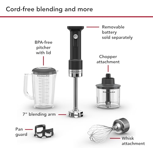 KitchenAid Go Cordless Hand Blender w/Accessories, battery sold separately - image 2
