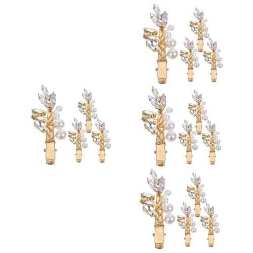 Pinces cheveux alligator dorées VICASKY : lot de 16 clips bijoux solides pour femmes