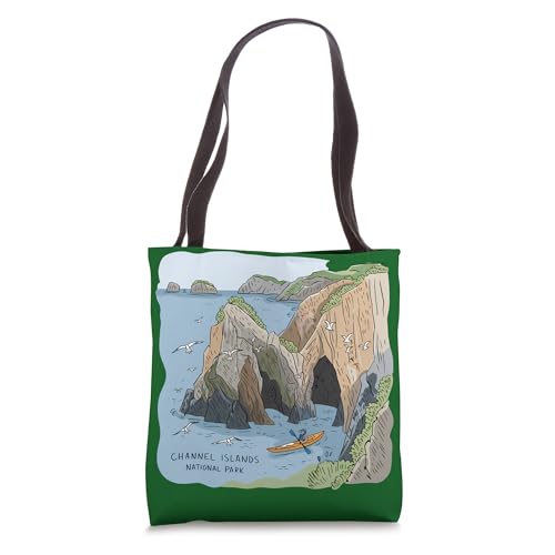 Channel Islands National Park Kayaking Cliff Tote Bag