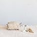 Creative Co-Op Woven Hemp Fiber Zip Pouch with Handle and Cotton Lining, Natural