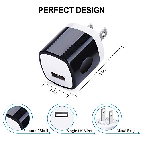 Wall Adapter 10 Pack,UorMe 1A 5V Single Port Charger Power USB Plug Charging Cube Block Box Compatible iPhone 14 13 12 SE 11, Galaxy S23 Ultra S22 S21 FE S10e S9 A13 A03s A71 A51 Note20 Google 8A 7A