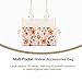 BLEWAY Extra Large Walker Tote Bag,Walker Bag, Suitable for Folding Walkers, Multi-Pocket Walker Accessories Bag, Wheelchair Accessories Storage Bag(Flower)