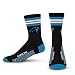 NFL 4 Stripe Deuce Crew Socks Mens-Carolina Panthers-Size Large(10-13)