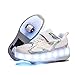 Ali-tone Junge Mädchen Schuhe Kinderschuhe mit Rollen LED Leuchtend Schuhe Kann durch USB-Aufladung Ultraleicht Outdoor Sportschuhe Blinkschuhe Skateboardschuhe Gymnastik Sneaker