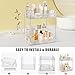 TENDER EPOCH 2-Tier Bathroom Counter Organizer Countertop Storage, Dresser Organizer Vanity Tray for Makeup, Perfume Organizer Cosmetics Skincare Shelf - Clear