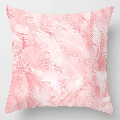 Cushions 45x45cm White Feathers Cushions Cotton Linen Outdoor Cushions for Living Room Sofa Bedroom Office Cushion with Invisible Zipper Decorative Square Garden Cushions