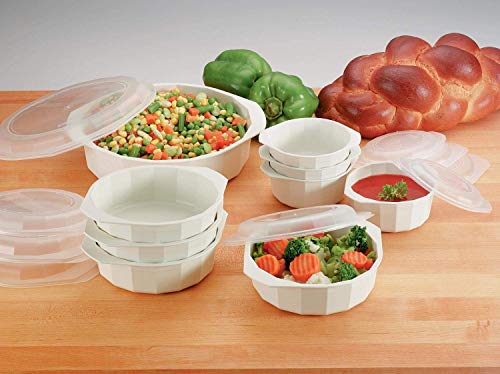 LaCuisine KTMW18 18 Piece Microwave Cookware Set, White