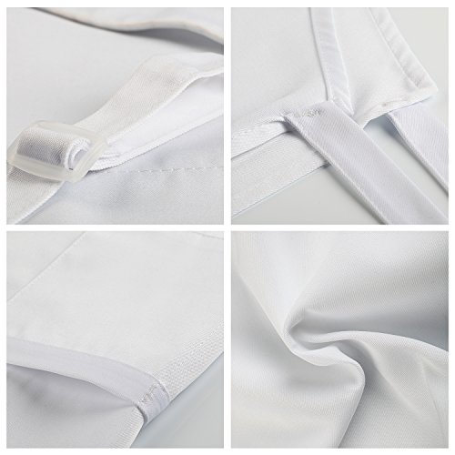 Yotache Chef Apron Set, Chef Hat And Kitchen Apron Adult Adjustable White Apron Baker Costume For Men And Women, 1 Set (33" L X 26" W) #TOP4